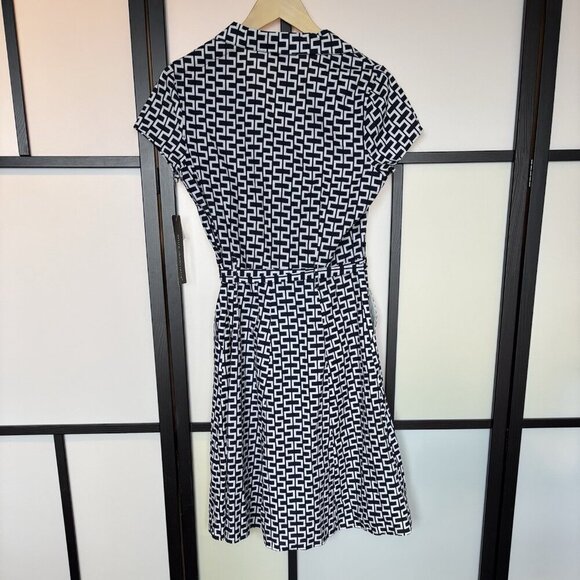 Mlle Gabrielle Button Front Shirt Dress Blue Belted MEDIUM - Picture 8 of 10